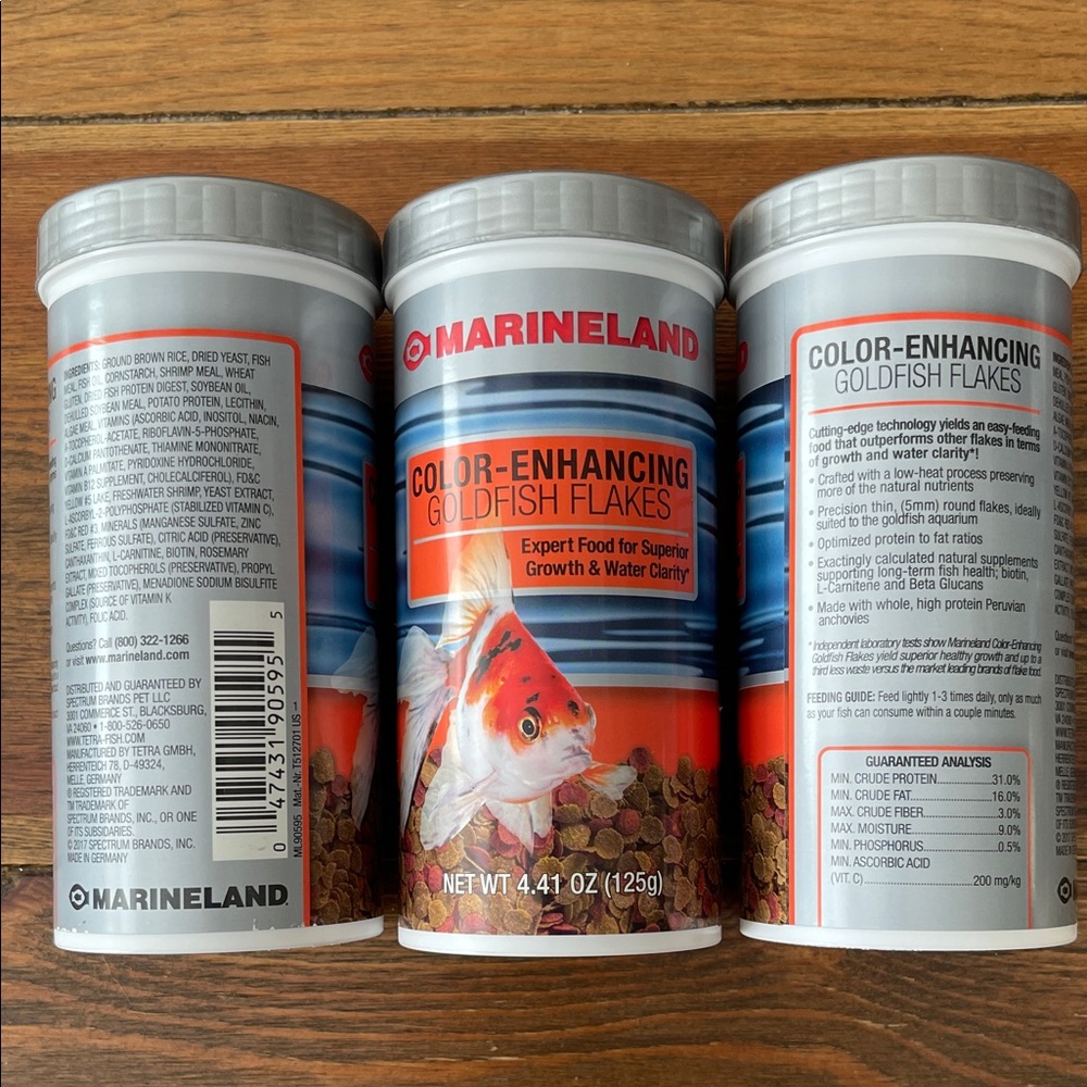 Marineland | Color Enhancing Goldfish Flakes | Fish Food | 4.41 OZ | 3 Pack